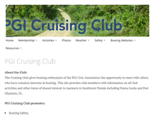 Tablet Screenshot of pgicruisingclub.org